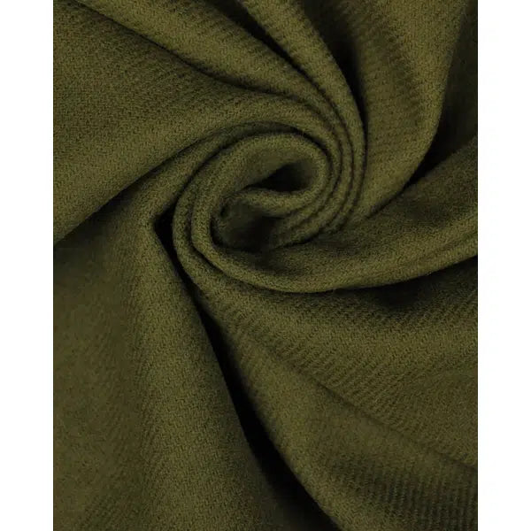 Wool Suiting Fabric - Olive Green