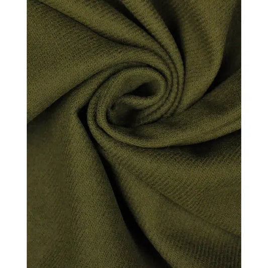 Wool Suiting Fabric - Olive Green