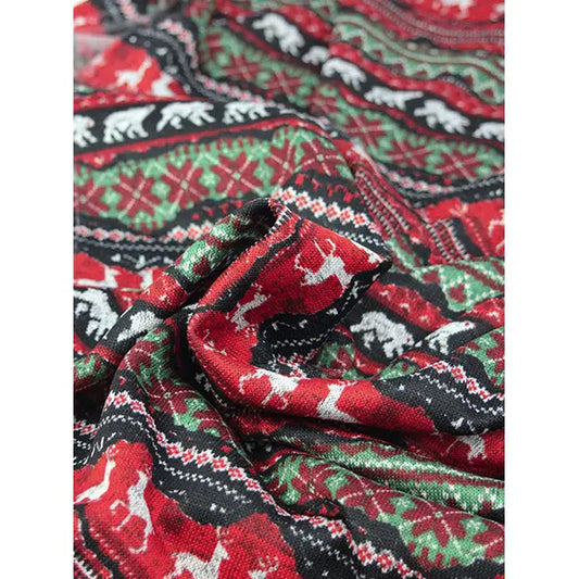 Woolly Christmas Sweatshirt Fleece Fabric - Polar Trail