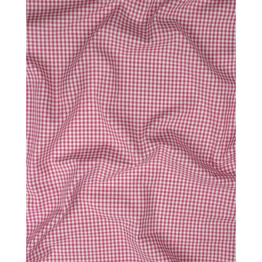 Yarn Dyed Cotton Fabric - 3mm Gingham Deep Pink