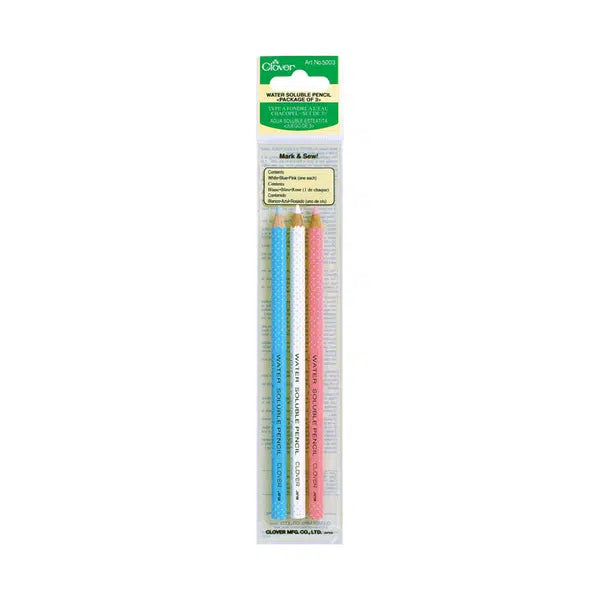 Clover - Water Soluble Pencils x3 – view 2 – Truro Fabrics