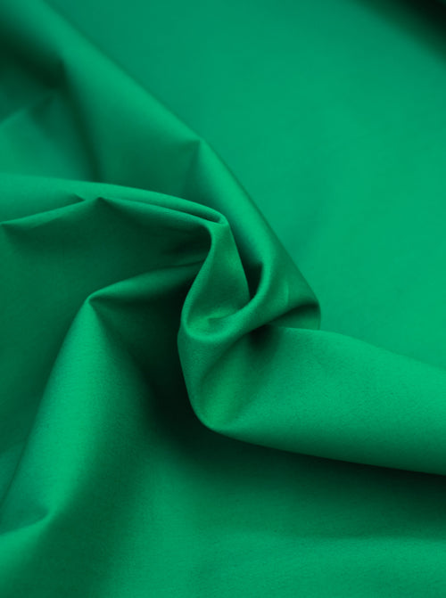 Plain Cotton Poplin Fabric  - Emerald