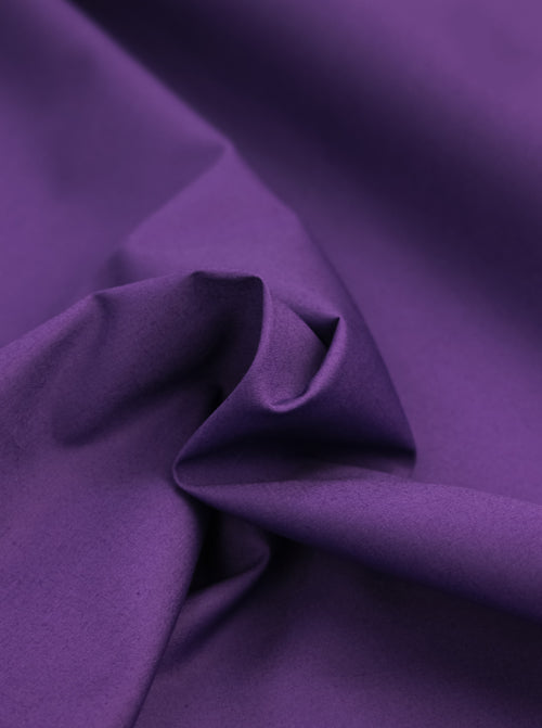 Plain Cotton Poplin Fabric - Purple