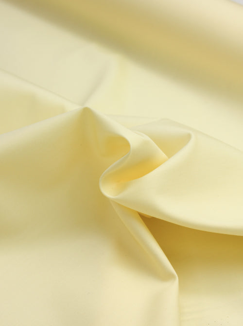 Plain Cotton Poplin Fabric - Butter Yellow