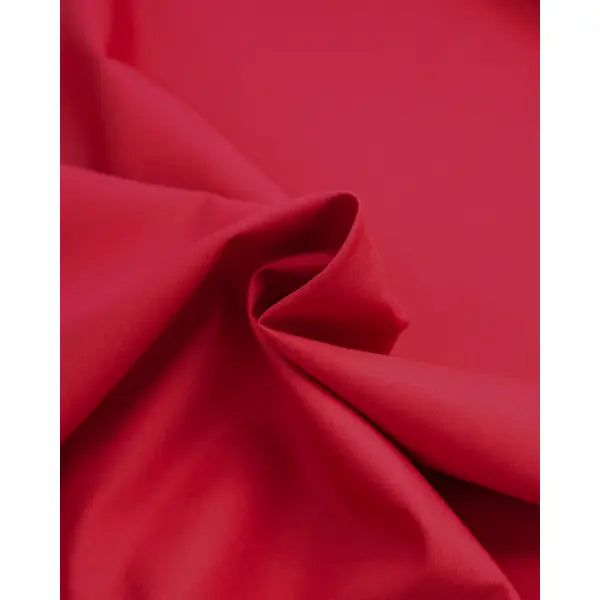 Plain Cotton Poplin Fabric - Red | Truro Fabrics