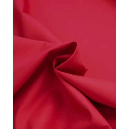 Plain Cotton Poplin Fabric - Red | Truro Fabrics