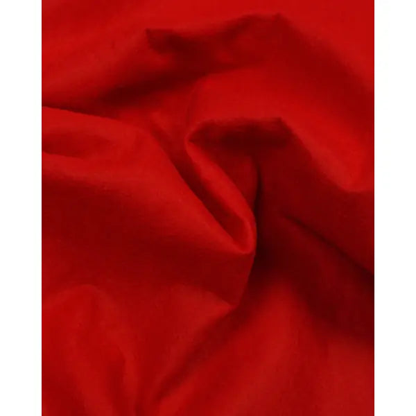 Wool & Viscose Felt Fabric - Red | Truro Fabrics