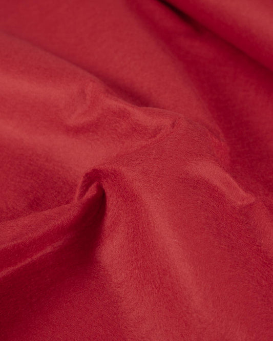 Wool & Viscose Felt Fabric - Crimson