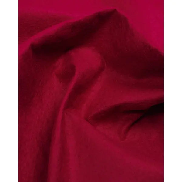 Wool & Viscose Felt Fabric - Cerise | Truro Fabrics