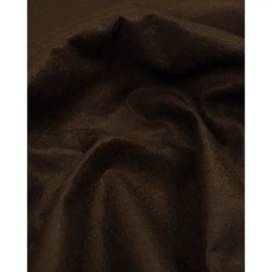 Wool & Viscose Felt Fabric - Dark Brown | Truro Fabrics