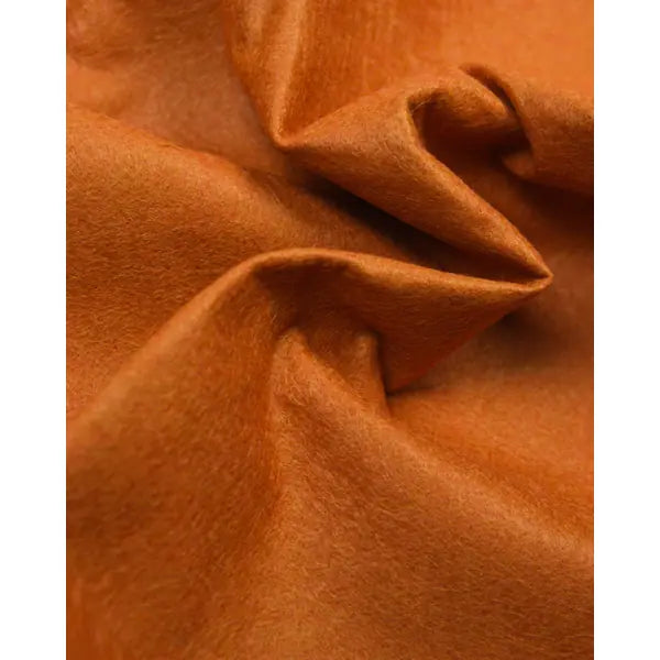 Wool & Viscose Felt Fabric - Ginger Brown | Truro Fabrics