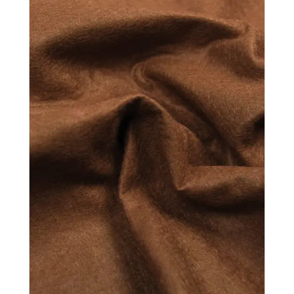 Wool & Viscose Felt Fabric - Sable Brown | Truro Fabrics