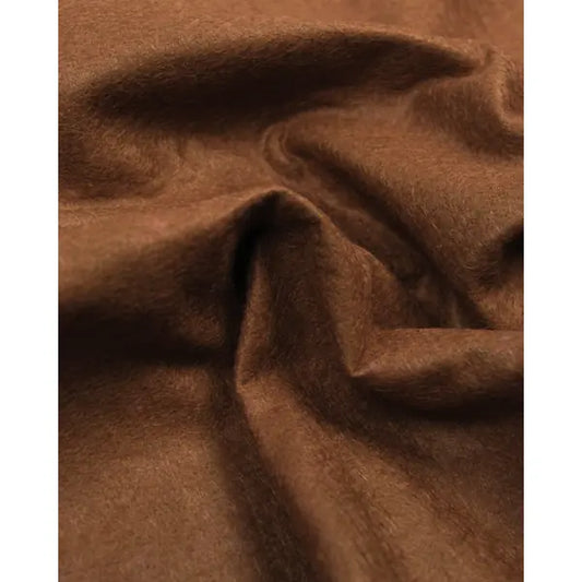 Wool & Viscose Felt Fabric - Sable Brown | Truro Fabrics