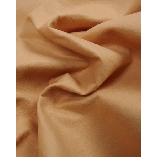 Wool & Viscose Felt Fabric - Beige | Truro Fabrics