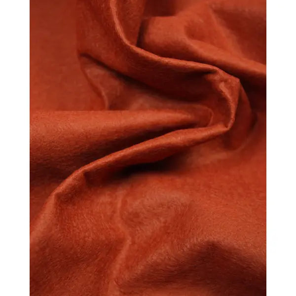 Wool & Viscose Felt Fabric - Terracotta | Truro Fabrics