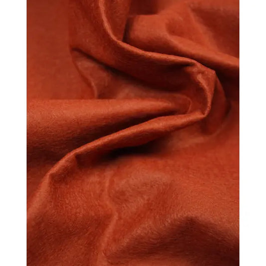 Wool & Viscose Felt Fabric - Terracotta | Truro Fabrics