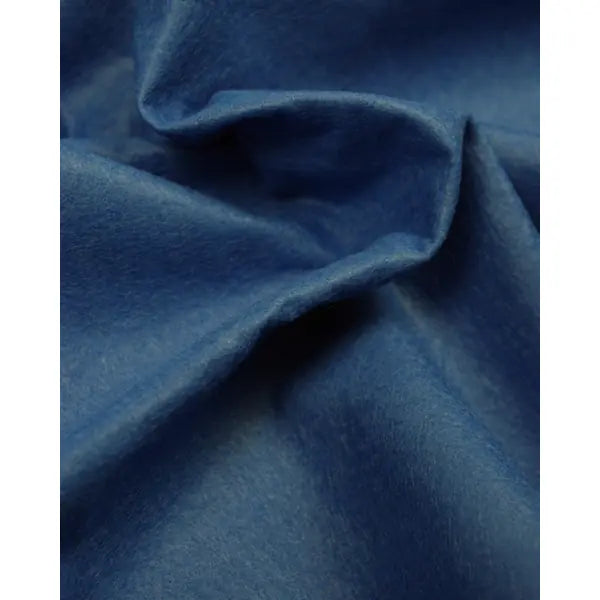 Wool & Viscose Felt Fabric - Mid Blue | Truro Fabrics