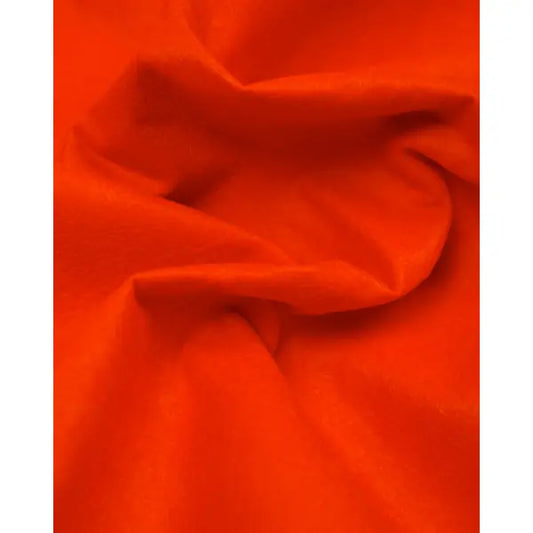 Wool & Viscose Felt Fabric - Orange | Truro Fabrics