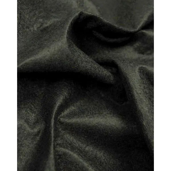 Wool & Viscose Felt Fabric - Black | Truro Fabrics