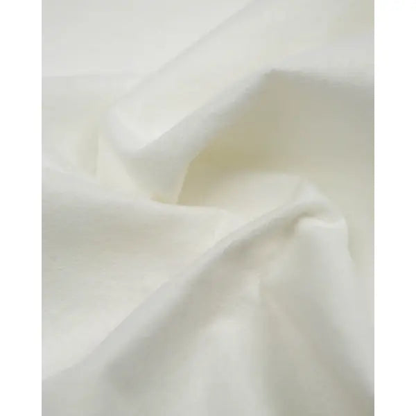 Wool & Viscose Felt Fabric - White | Truro Fabrics