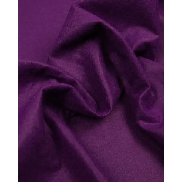 Wool & Viscose Felt Fabric - Purple | Truro Fabrics