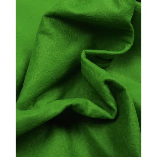 Wool & Viscose Felt Fabric - Emerald | Truro Fabrics
