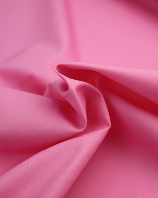 Plain Cotton Poplin Fabric - Sugar Pink