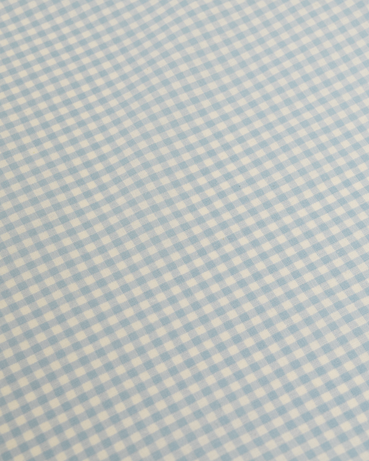 Yarn Dyed Cotton Fabric - 3mm Gingham Baby Blue