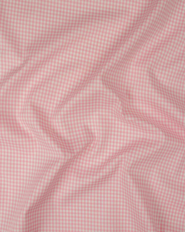Yarn Dyed Cotton Fabric - 3mm Gingham Baby Pink