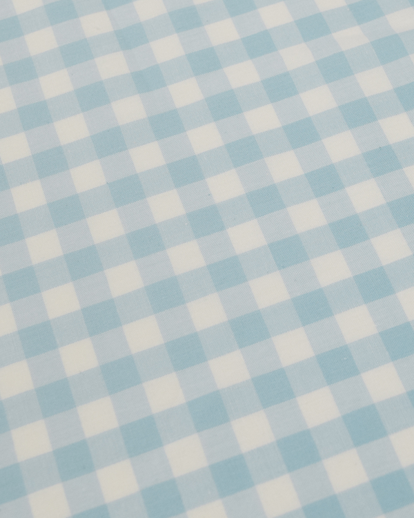 Yarn Dyed Cotton Fabric - 9mm Gingham Baby Blue