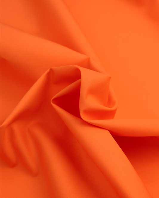 Plain Cotton Poplin Fabric - Orange