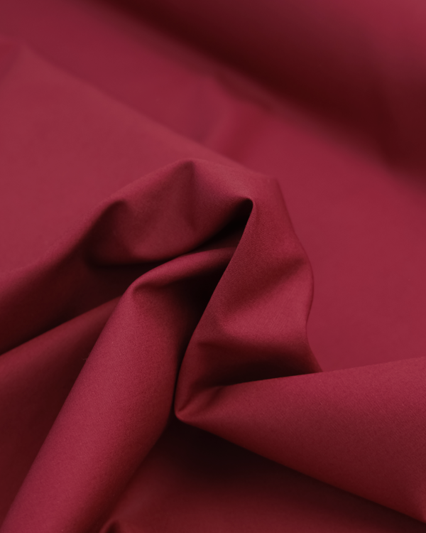 Plain Cotton Poplin Fabric - Claret
