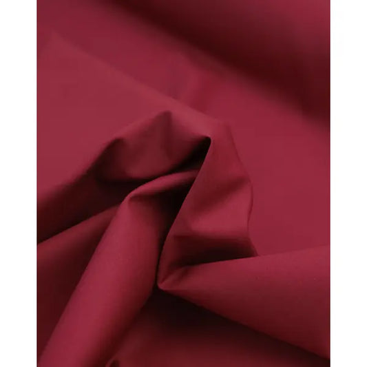 Plain Cotton Poplin Fabric - Claret | Truro Fabrics