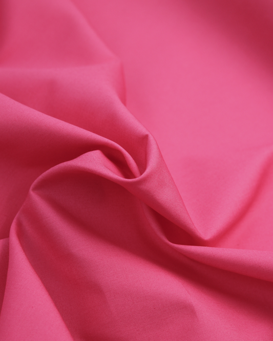 Plain Cotton Poplin Fabric - Cerise