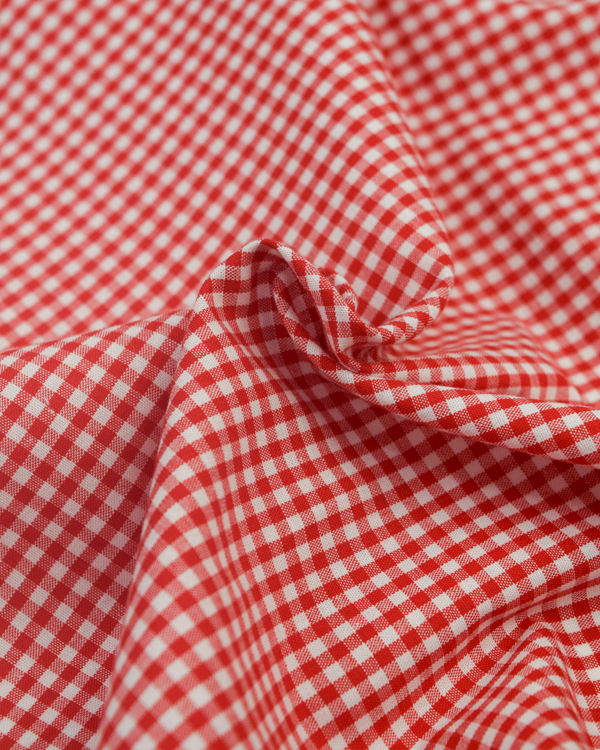Yarn Dyed Cotton Fabric - 3mm Gingham Red
