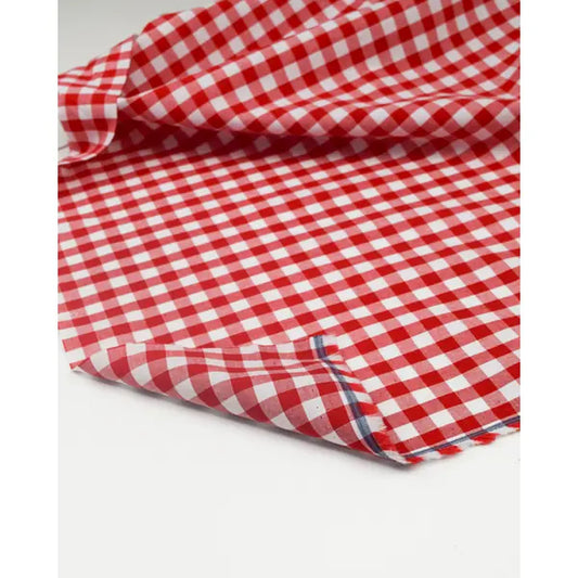 Yarn Dyed Cotton Fabric - 9mm Gingham Red | Truro Fabrics