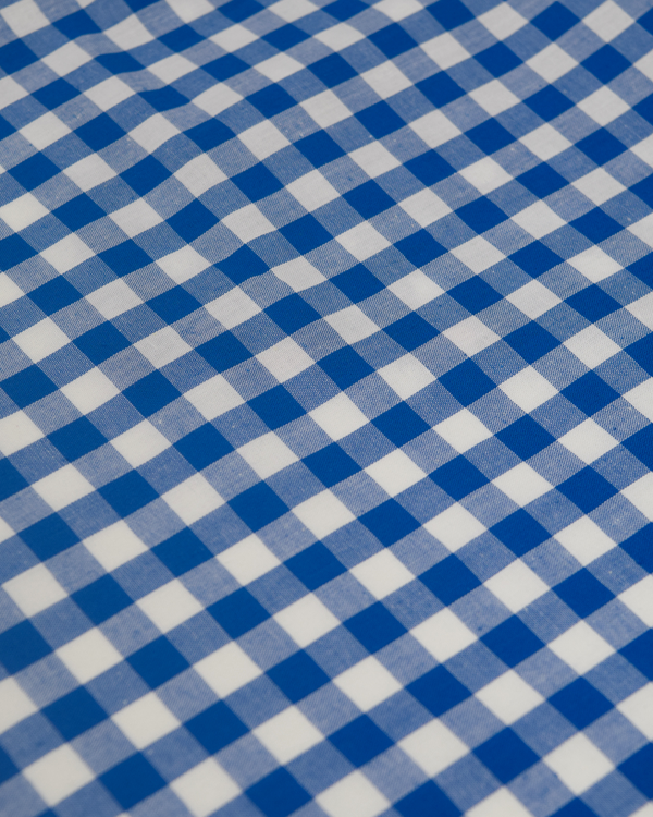 Yarn Dyed Cotton Fabric - 9mm Gingham Royal Blue