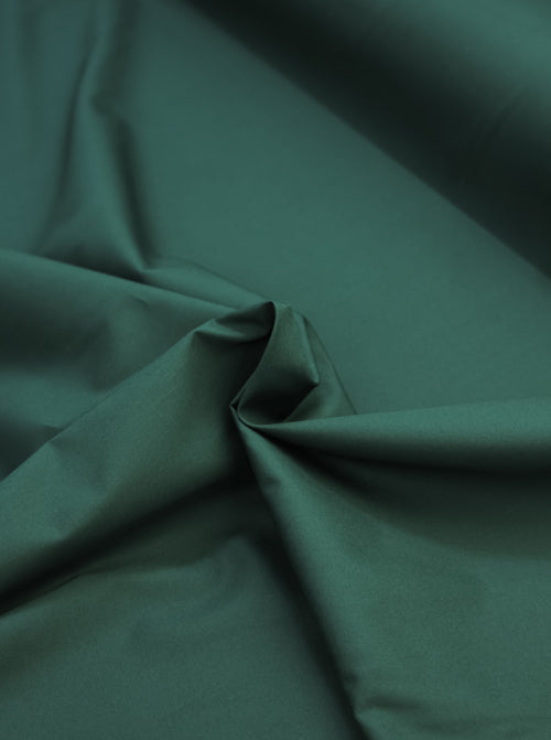 Plain Cotton Poplin Fabric - Bottle Green