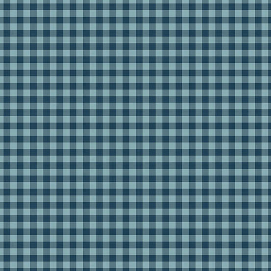 Blue gingham quilting cotton