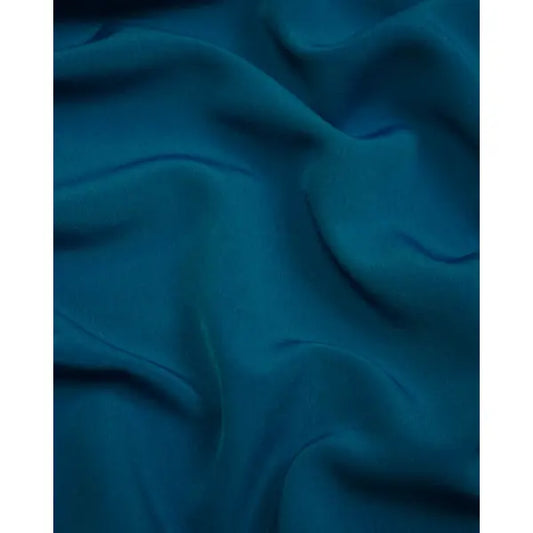 Fluid Micro Crepe Fabric - Peacock | Truro Fabrics