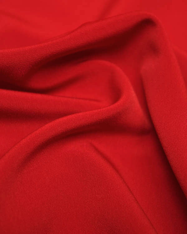 Fluid Micro Crepe Fabric - Red