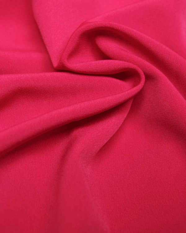 Fluid Micro Crepe Fabric - Cerise
