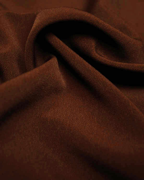 Fluid Micro Crepe Fabric - Chocolate Brown