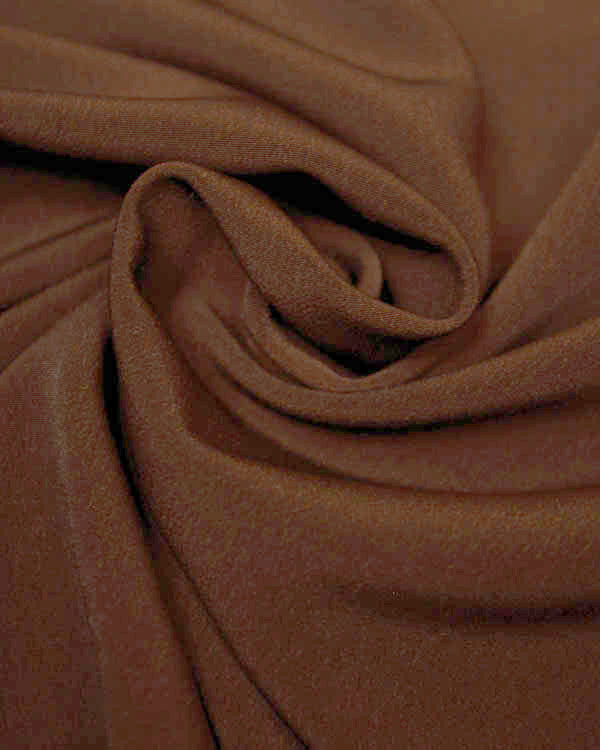 Fluid Micro Crepe Fabric - Chocolate Brown
