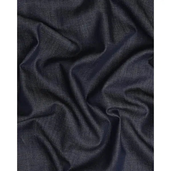 Cotton Chambray Fabric - Dark Blue – view 2 – Truro Fabrics