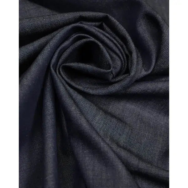 Cotton Chambray Fabric - Dark Blue – view 3 – Truro Fabrics
