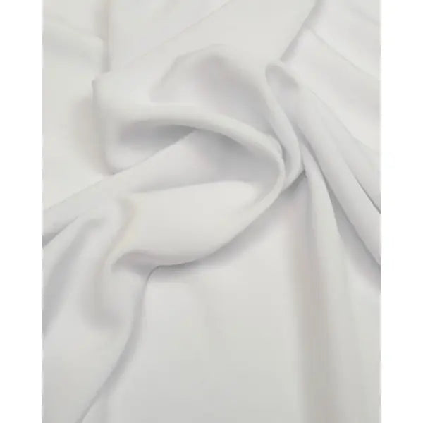 Fluid Micro Crepe Fabric - White | Truro Fabrics