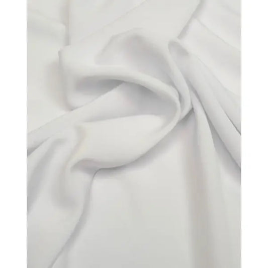 Fluid Micro Crepe Fabric - White | Truro Fabrics
