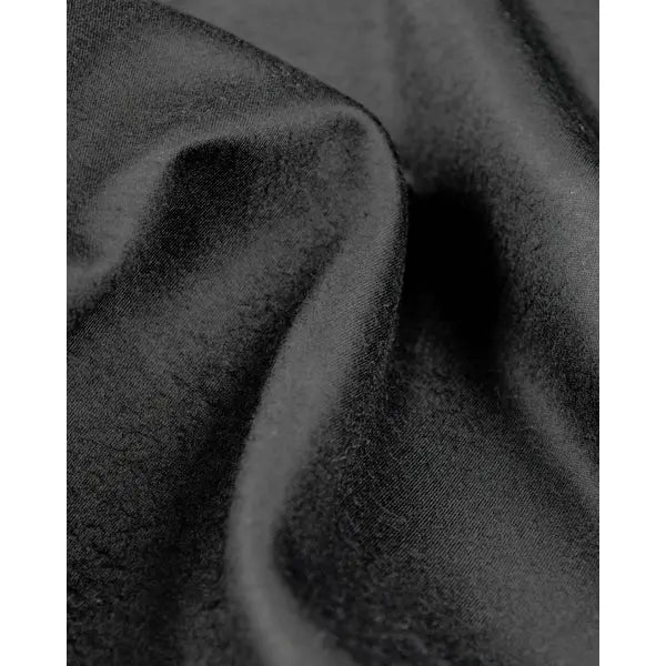 Brushed Wool Blend Jersey Fabric - Black – view 2 – Truro Fabrics