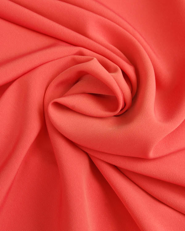 Fluid Micro Crepe Fabric - Coral Pink